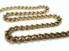 3 Feet Vintage Antique Gold-plated Steel 4 75mm Filed Curb Chain - Usa Made M133