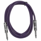 Seismic Audio New 6 Pack Purple 1 4  Ts 6  Patch Cables - Guitar - Instrument