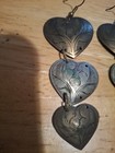 Vintage Three Tiered Heart Pendant Earrings
