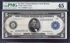 Awesome Crisp High Grade 1914  5 Boston Frn Note  Pmg 45  Free Ship  06571a