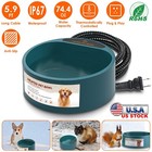 Dog Heated Water Bowl For No Freeze Water Bowl Pet W  Chew Resistant Cord