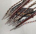       vinyl Faux Leather Braided Bolo Tie Cord Rope W  Silver Tips  4mm X  36  Long
