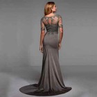 Sheath Mother Of The Bride Dress Elegant Appliques Chiffon Wedding Party Gowns