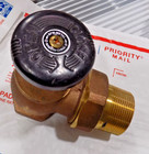 1_1 2  Brass Steam Angle Radiator Valve Fip X Male Union Never Used