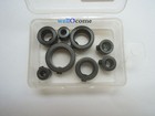 8pcs Drill Bit Depth Stop Collar Set For Wood Brad Point 3-16mm W  Wrench Box