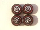 Hot Wheels Redline Wheels Large Black Cap Repro Set Of 4 -new Mold 