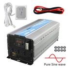 Power Inverter 4000w Pure Sine Wave 24v To 110v 120v With 40 Amp Output Box 
