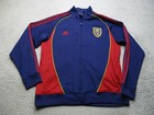 Real Salt Lake Track Jacket Mens Xl Blue Red Mls Soccer Adidas Warm Up