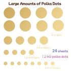 1240pcs Polka Dot Wall Decals Gold Wall Decal Peel And Stick Kids Decals Remo   