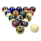 Billiard Balls Set 16 Pool Table Balls Resin Ball 2-1 4  several Dark Marble