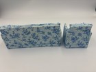 Vtg Dollhouse Sofa Chair Set 1 12 Upholstered Blue Mcm Miniature Furniture Couch
