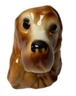 Royal Copley Red   White Cocker Spaniel Dog  Wall Pocket Planter Vintage 1950   s
