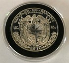 Panama 1 Balboa 1970 Proof Conquistador Coin  900 Silver Unc
