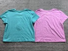 2x Cat   Jack Girl s Size Large  10-12  Short Sleeve Embroidered T-shirt