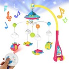 Baby Mobile Crib Cot Toy With Music Projection Hanging Rattles For 0-12 Months