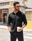 Coofandy Men s Long Sleeve Button Down Shirt Black