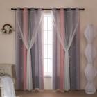 Grey And Pink Curtains Curtains For Bedroom Star Blackout Window Curtain For    