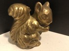 Vintage Squirrel W  Nut Figurine Heavy Bronze Miniature 1 5    Nice Free Shipping