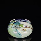Chinese Famille Rose Porcelain Hand Painted Landscape Figure Covered Box 6137
