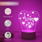 I Love You 3d Led Night Light Romantic Gift Lamp  Valentine Gift
