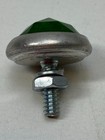 Nos Motorcycle Bicycle 1  Glass Reflector License Plate Green Faceted  13