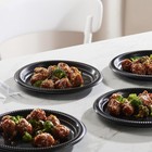 Plastic Plates 9 Inch Disposable Black 100 Pcs Lightweight Dinner Party Wedding