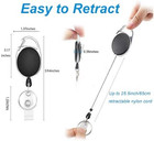 12 Packs Heave Duty Retractable Badge Reels With Carabiner Belt Clip And Key Rin