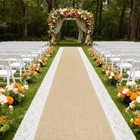 3ft X 20ft Lace Jute Wedding Aisle Runner With Lace Lace For Ceremony