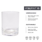 Silipint  Rocks Glasses 12oz - 2 Pk - Crystal Clear  Silicone  Hot cold Drinks