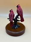 Vintage Cardinal Bird Figurine Sculpture    consider The Birds    Matthew 6 26 Decor