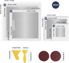 18pcs Drywall Repair Patch Kit With Aluminum Patches  Scrapers   Sandpapers