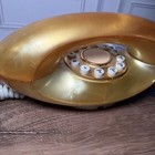 Vintage 1970s Western Electric Bell System Gold Donut Push Button Phone