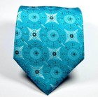 New Classic Floral Blue White Jacquard Woven 100  Silk Men s Tie Necktie