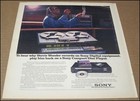 1985 Stevie Wonder Sony Cd Player Print Ad Vintage Advertisement Bob Dylan