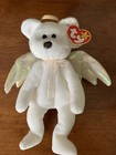 Ty Beanie Baby Babies Halo Angel Bear Rare W  Brown Nose  Errors  Tush Tag Stamp