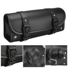 12   Motorcycle Fork Tool Bag Saddlebag Storage Pouch Luggage Handlebar Leather