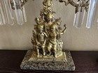 Antique Pair Bronze With Marble Base Candelabras Cornelius   Co 17 5    C 1850