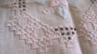 Hardanger Blossom Doily Pattern partially Finished Doily By Linda Abel