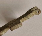 Wearable Ancient Byzantine Bronze Reliquary Cross With Saints 1000-1200 Ad