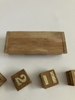 Antique Perpetual Desk Calendar Made With Teak Wood Vtg
