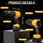 Cordless Leaf Blower Jet Truly 300000rpm Lightweight Turbo Fan W  2 Batteries Us