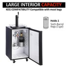 Beer Kegerator  Single Tap Draft Beer Dispenser  Full Size Stainless Steel Ke   