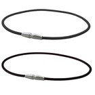 Phiten Unisex Titanium Necklace Rakuwa X50 Ag Rolled Black 50cm From Japan