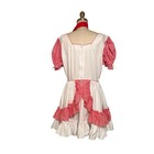 Vintage Square Dance Dress Red White M Cottage Prairie Western Rockabilly Euc