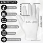 Touch Screen Moisturizing Gloves White Cotton For Dry Hand Care New 2 Pair