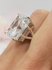 9 5ct Radiant Cut Lab-created Diamond Engagement Wedding Ring 14k White Gold Fn