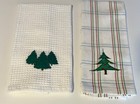 Lot Of 2 Christmas Winter Holiday Dish Kitchen Hand Towels Christmas Tree Towel