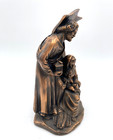 Vtg Bronze Cast Nativity Statue Figure Holy Religious Jesus Mary Christmas 7 