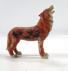 Westland Call Of The Wolf Figure Tribal Art Sculpture Orange Resin Totem Figure