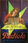 Radiola French Radio Advertising Poster 1950s Star Ren   Ravo Artist Signed 30x45